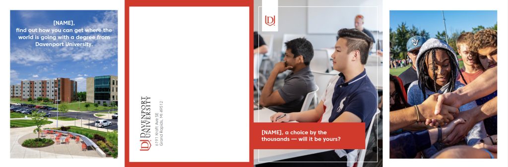 Higher Education Copywriting Services Direct Mail Postcard